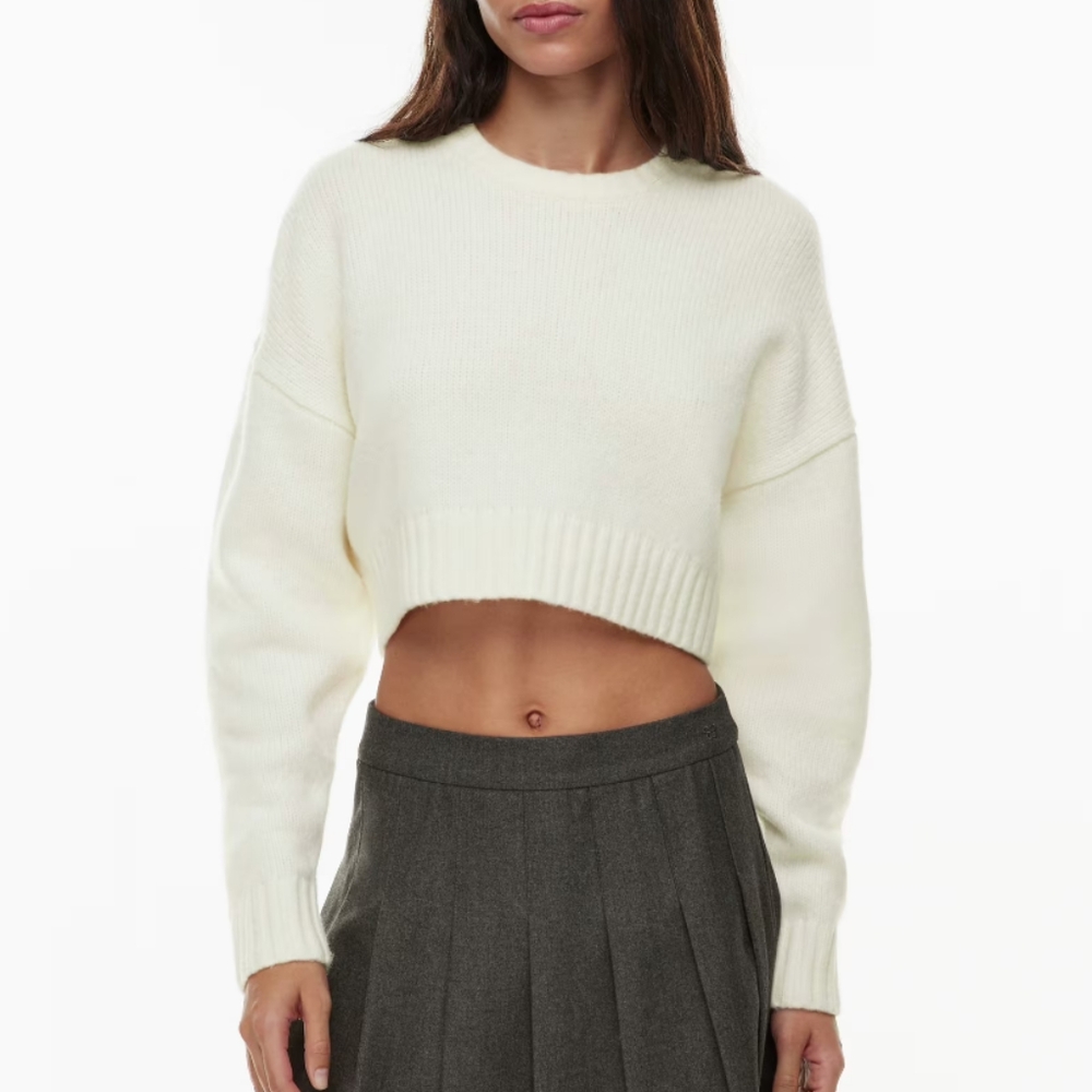 Aritzia Peggy Cropped Merino Wool Knit